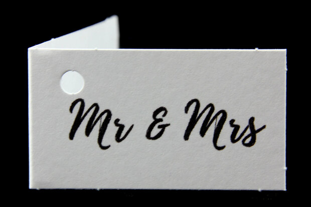 Kaartjes voor bedankjes MR & MRS