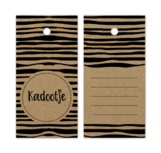 Kraft label kadootje gestreept Kraft label kadootje gestreept