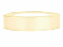 Satijn lint 15 mm breed donker ivoor 100 meter rol